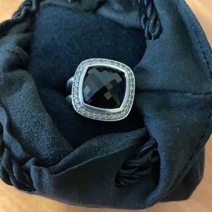 David Yurman Albion Ring Black Onyx 11mm size 6